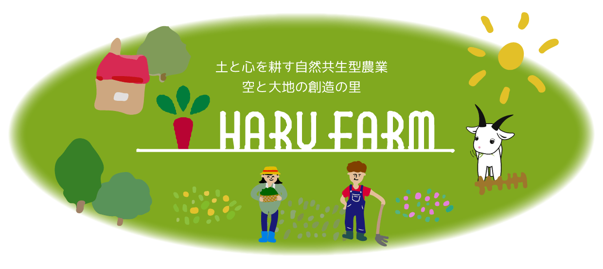 ハルファーム　HARU FARM　土と心を耕す自然共生型農業　空と大地の創造の里